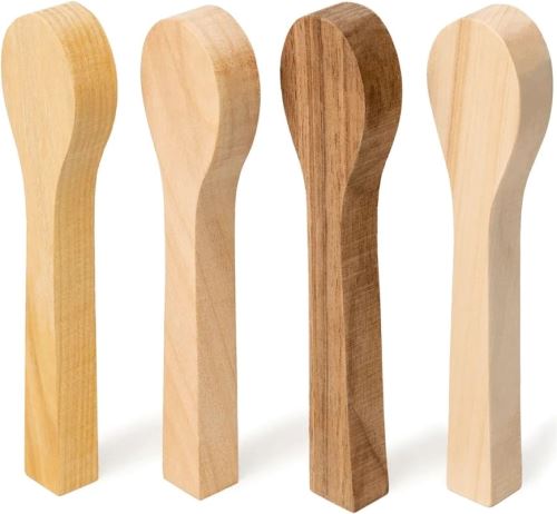 BeaverCraft polotovary Wood Carving Spoon Blanks Set třešeň lípa moruše ořech